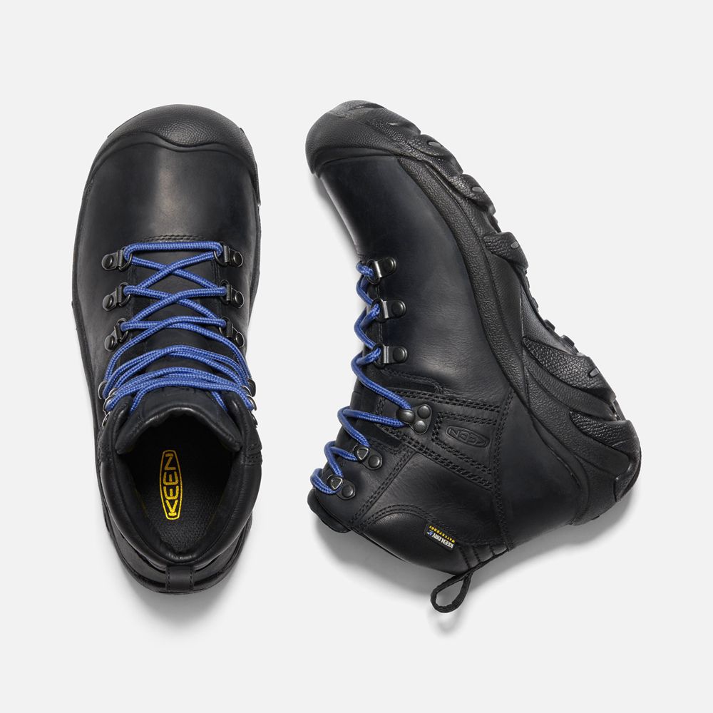 Botas de Seguridad Keen Mexico Negros - Mujer Pyrenees - YX4236719